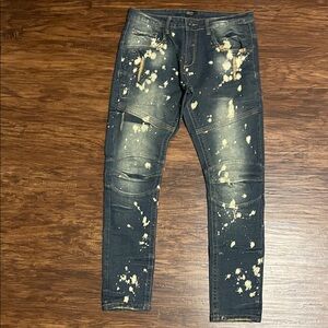 Decibel Street Wear Grunge Distressed Painted Jeans. Size 34W 33L Retail $70.